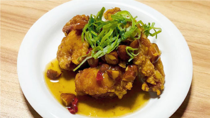 『唐揚げのアーモンドあんかけ』レシピ♪